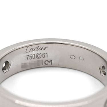 カルティエ Cartier ラブリング ハーフダイヤ B4032500 ホワイトゴールド K18WG ダイヤモンド #61(JP21) リング 指輪 クラシックモデル LOVE Ring 750 18K 3粒 3石 20号