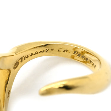 ティファニー Tiffany & Co オープンハート イエローゴールド K18YG リング 指輪 T＆Co. 18K 750YG エルサ ペレッティ 11号