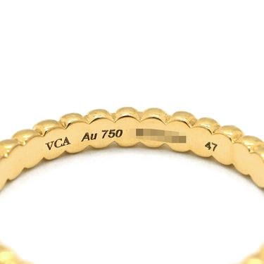 ヴァンクリーフアーペル Van Cleef & Arpels ペルレ ゴールドパール スモール VCARPJMG00 イエローゴールド K18YG #47 リング 指輪 Au750 18K 18金 7号