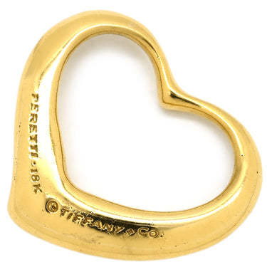 ティファニー Tiffany & Co オープンハート 28mm イエローゴールド K18YG ペンダントトップ エルサペレッティ ネックレストップ 750YG