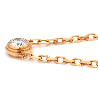 カルティエ Cartier ダムール SM B7215700 ピンクゴールド ダイヤモンド K18PG ネックレス 1P 一粒 750 PG スモールモデル