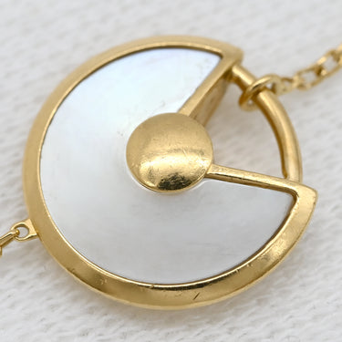 カルティエ Cartier アミュレット ドゥ XS B6044017 パールホワイト×イエローゴールド K18YG ダイヤモンド マザーオブパール ブレスレット 白 1Pダイヤモンド 750 18金 パール