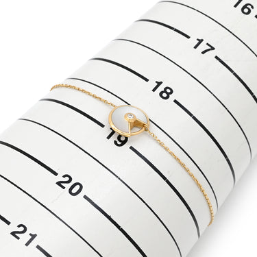 カルティエ Cartier アミュレット ドゥ XS B6044017 パールホワイト×イエローゴールド K18YG ダイヤモンド マザーオブパール ブレスレット 白 1Pダイヤモンド 750 18金 パール