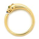 カルティエ Cartier パンテール ドゥ カルティエ SM B4230100 イエローゴールド K18YG オニキス ツァボライトガーネット #61 リング 指輪 Au750 18K オニキス ツァボライト 20号