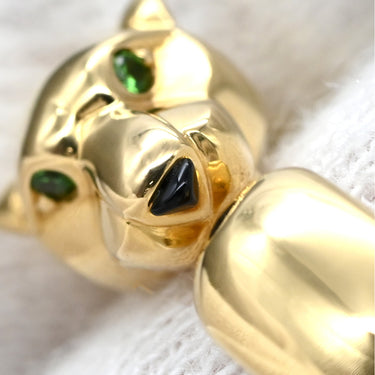 カルティエ Cartier パンテール ドゥ カルティエ SM B4230100 イエローゴールド K18YG オニキス ツァボライトガーネット #61 リング 指輪 Au750 18K オニキス ツァボライト 20号