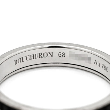 ブシュロン BOUCHERON キャトル ブラック ハーフ JAL00206 ホワイトゴールド×ブラック K18WG ブラックPVD #58(JP18) リング 指輪 Au750 18K PVD 17号