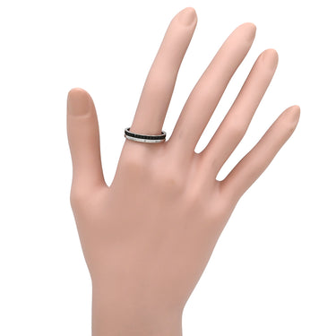 ブシュロン BOUCHERON キャトル ブラック ハーフ JAL00206 ホワイトゴールド×ブラック K18WG ブラックPVD #58(JP18) リング 指輪 Au750 18K PVD 17号