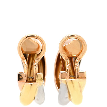 カルティエ Cartier トリニティ ダイヤ ホワイトゴールド×イエローゴールド×ピンクゴールド K18YG K18PG K18WG イヤリング 3カラー 18K 750 YG PG WG クリップ式