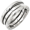 ブルガリ BVLGARI ビーゼロワン B-zero1 2バンドリング ホワイトゴールド K18WG #56(JP16) リング 指輪 750 18金 WG 15号