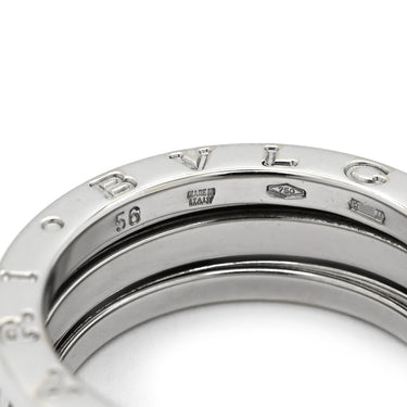 ブルガリ BVLGARI ビーゼロワン B-zero1 2バンドリング ホワイトゴールド K18WG #56(JP16) リング 指輪 750 18金 WG 15号