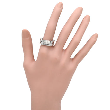 ブルガリ BVLGARI ビーゼロワン B-zero1 2バンドリング ホワイトゴールド K18WG #56(JP16) リング 指輪 750 18金 WG 15号