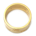 グッチ GUCCI アイコン ワイド イエローゴールド K18YG #8 リング 指輪 K18YG Au750 18K 18金 ICON GGロゴ 幅広 太め ボリューム 7.5号