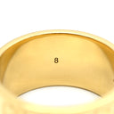 グッチ GUCCI アイコン ワイド イエローゴールド K18YG #8 リング 指輪 K18YG Au750 18K 18金 ICON GGロゴ 幅広 太め ボリューム 7.5号