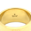 グッチ GUCCI アイコン ワイド イエローゴールド K18YG #8 リング 指輪 K18YG Au750 18K 18金 ICON GGロゴ 幅広 太め ボリューム 7.5号