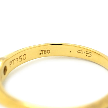 ティファニー Tiffany & Co セッティング ダイヤリング イエローゴールド×プラチナシルバー K18YG Pt950 ダイヤモンド リング 指輪 T＆Co. 一粒 1P 立爪 0.45ct 18K 750 YG プラチナ950 10号