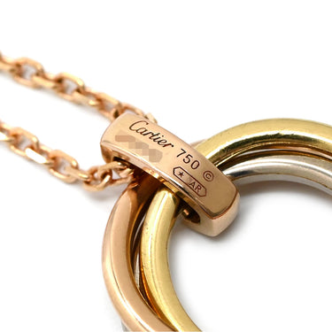 カルティエ Cartier トリニティ ダイヤ ペンダント イエローゴールド×ピンクゴールド×ホワイトゴールド K18PG K18YG K18WG ダイヤモンド ネックレス 3カラー 18金 750 5Pダイヤ