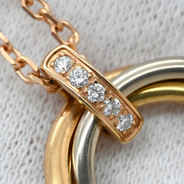 カルティエ Cartier トリニティ ダイヤ ペンダント イエローゴールド×ピンクゴールド×ホワイトゴールド K18PG K18YG K18WG ダイヤモンド ネックレス 3カラー 18金 750 5Pダイヤ