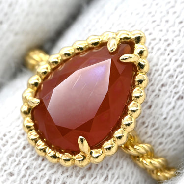 ブシュロン BOUCHERON セルパンボエム JRG02913 レッド×イエローゴールド K18YG カーネリアン #48 リング 指輪 Au750 18K カーネリアン ペアシェイプ 7.5号