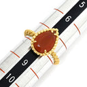 ブシュロン BOUCHERON セルパンボエム JRG02913 レッド×イエローゴールド K18YG カーネリアン #48 リング 指輪 Au750 18K カーネリアン ペアシェイプ 7.5号
