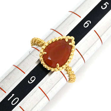 ブシュロン BOUCHERON セルパンボエム JRG02913 レッド×イエローゴールド K18YG カーネリアン #48 リング 指輪 Au750 18K カーネリアン ペアシェイプ 7.5号