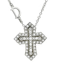ダミアーニ DAMIANI ベルエポック クラウン S 20089078 ホワイトゴールド K18WG ダイヤモンド ネックレス 750 18金 WG クロス 十字架