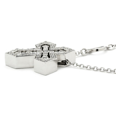 ダミアーニ DAMIANI ベルエポック クラウン S 20089078 ホワイトゴールド K18WG ダイヤモンド ネックレス 750 18金 WG クロス 十字架