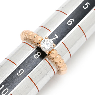 ヴァンクリーフアーペル Van Cleef & Arpels ペルレ ソリティア ダイヤ VCARO1WI00 ローズゴールド K18PG #48 リング 指輪 Au750 18K ピンクゴールド PG 7.5号