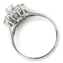 ノンブランド NON BRAND ダイヤモンド 1.00ct フラワーモチーフ プラチナシルバー Pt900 ダイヤモンド リング 指輪 プラチナ Pt900 9P 9石 9粒 12号