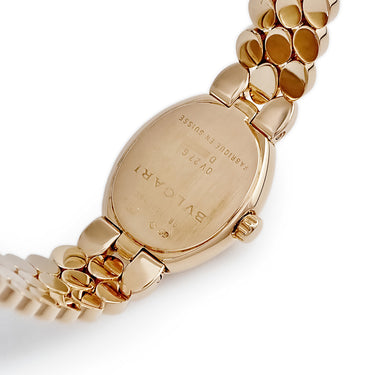 腕時計 ブルガリ BVLGARI オーバル OV27G クオーツ レディース K18YG無垢 イエローゴールド ホワイト 白 アラビア バー