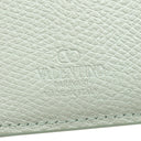 ヴァレンティノ VALENTINO ガラヴァーニ Vロゴ シグネチャー 6W2P0AJ5SNP_WTW スカイグレー カーフ 二つ折り財布 ゴールド金具 水色 小銭入れ コンパクト