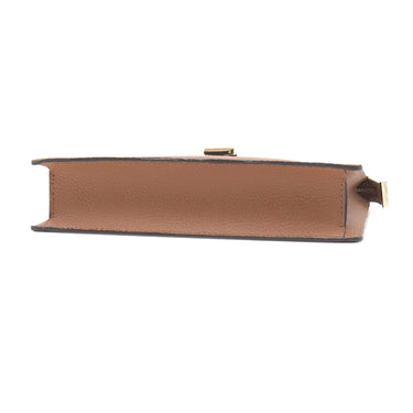 ケイトスペード kate spade フロント ポケット ピンクブラウン レザー ショルダーバッグ ゴールド金具
