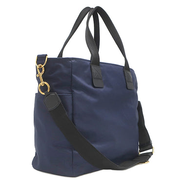 マークジェイコブス MARC JACOBS ナイロン バイカーベビー バッグ ネイビー ナイロン 2WAYバッグ シルバー金具 マザーズバッグ トート
