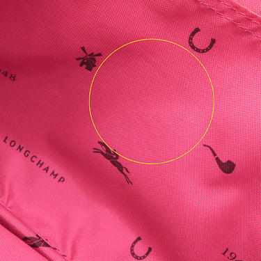 ロンシャン LONGCHAMP メタルロゴ ピンク レザー ショルダーバッグ シルバー金具