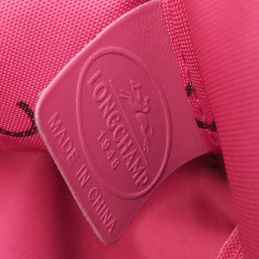 ロンシャン LONGCHAMP メタルロゴ ピンク レザー ショルダーバッグ シルバー金具