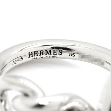 エルメス HERMES クロワゼット MM H104587B シルバー シルバー925 #55(JP15) リング 指輪 クラスプモチーフ 15号