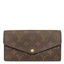 ルイヴィトン LOUIS VUITTON ポルトフォイユ サラ M62236 モノグラム×コクリコ モノグラムキャンバス 二つ折り財布 ゴールド金具 長財布 イニシャル入り
