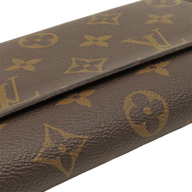 ルイヴィトン LOUIS VUITTON ポルトフォイユ サラ M62236 モノグラム×コクリコ モノグラムキャンバス 二つ折り財布 ゴールド金具 長財布 イニシャル入り