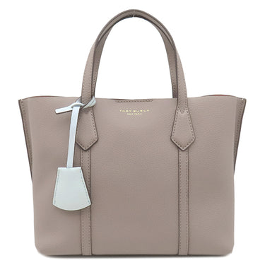 トリーバーチ TORY BURCH ペリー スモール トリプル トート 56249 グレーヘロン レザー 2WAYバッグ ゴールド金具 グレージュ オレンジ