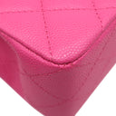 シャネル CHANEL マトラッセ 23 ダブルフラップ A01113 ピンク キャビアスキン ショルダーバッグ ゴールド金具 チェーンショルダー