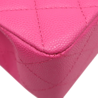 シャネル CHANEL マトラッセ 23 ダブルフラップ A01113 ピンク キャビアスキン ショルダーバッグ ゴールド金具 チェーンショルダー