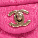 シャネル CHANEL マトラッセ 23 ダブルフラップ A01113 ピンク キャビアスキン ショルダーバッグ ゴールド金具 チェーンショルダー