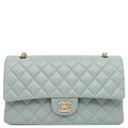 シャネル CHANEL マトラッセ 25 ダブルフラップ A01112 グリーン キャビアスキン ショルダーバッグ ゴールド金具 チェーンショルダー