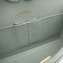 シャネル CHANEL マトラッセ 25 ダブルフラップ A01112 グリーン キャビアスキン ショルダーバッグ ゴールド金具 チェーンショルダー