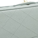 シャネル CHANEL マトラッセ 25 ダブルフラップ A01112 グリーン キャビアスキン ショルダーバッグ ゴールド金具 チェーンショルダー