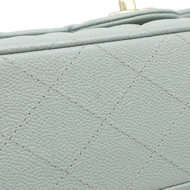 シャネル CHANEL マトラッセ 25 ダブルフラップ A01112 グリーン キャビアスキン ショルダーバッグ ゴールド金具 チェーンショルダー