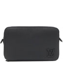 ルイヴィトン LOUIS VUITTON アルファ ウェアラブル ウォレット M59161 ノワール レザー グレインカーフレザー ショルダーバッグ ブラック金具 黒 LVアエログラム
