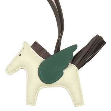 エルメス HERMES ロデオPM ペガサス クレ×ショコラ×ヴェールモワイヤン アニョーミロ スイフト バッグチャーム 新品 未使用 オフホワイト 茶 緑 2024年製