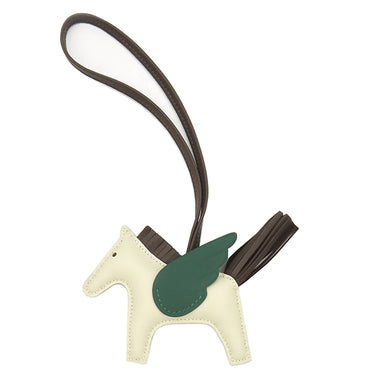 エルメス HERMES ロデオPM ペガサス クレ×ショコラ×ヴェールモワイヤン アニョーミロ スイフト バッグチャーム 新品 未使用 オフホワイト 茶 緑 2024年製