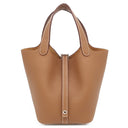 エルメス HERMES ピコタンロック 18 PM ゴールド トリヨンクレマンス ハンドバッグ シルバー金具 新品 未使用 茶 2026年製