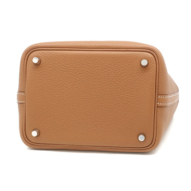 エルメス HERMES ピコタンロック 18 PM ゴールド トリヨンクレマンス ハンドバッグ シルバー金具 新品 未使用 茶 2026年製